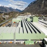 L'usine Novelis de Sierre, plus grande entreprise de produits lamines en aluminium et un des plus importants recycleurs d'aluminium au monde.